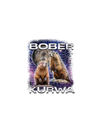 Bóber Kurwa universe model negru pe tricou