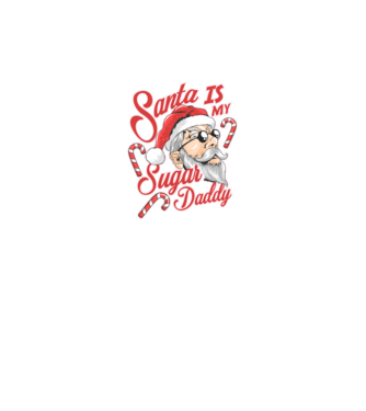 Santa is my sugar daddy model negru pe tricou