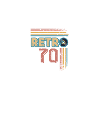 Retro 70 Birthday model alb pe tricou