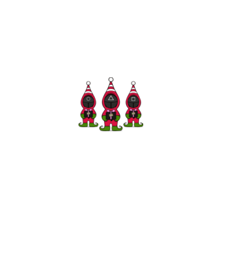 merry squid game model negru pe tricou