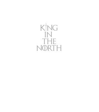 King in the North model negru pe tricou