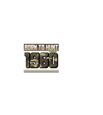 Born to hunt since 1960 model negru pe tricou