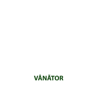 fii calm, sunt vânător model negru pe tricou