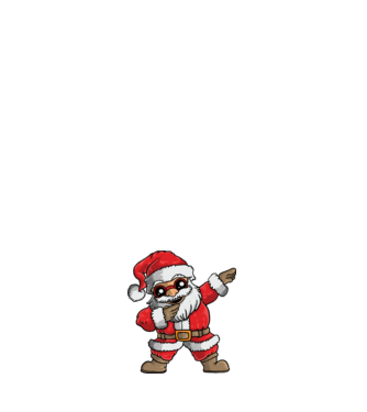 Santa dab model alb pe tricou