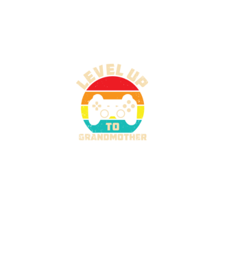 Level Up Grandmother model negru pe tricou