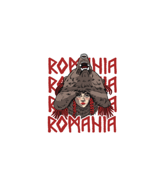 Dansul Ursului romania model negru pe tricou