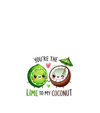 Lime to my Coconut model alb pe tricou