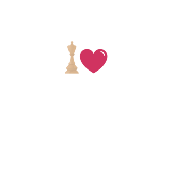 Love chess model negru pe tricou