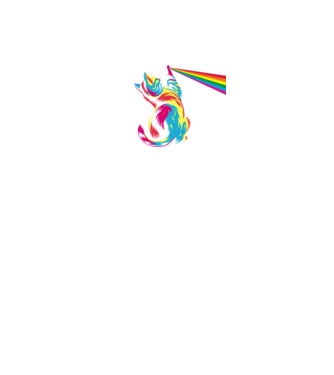 Pisica prismă model negru pe tricou