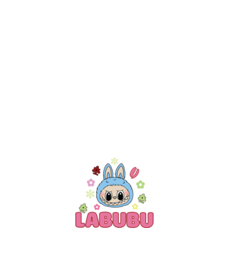 Labubu model alb pe tricou