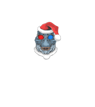Santasaurus Rex model gri închis pe tricou