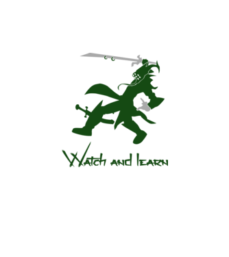 Watch and learn model alb pe tricou