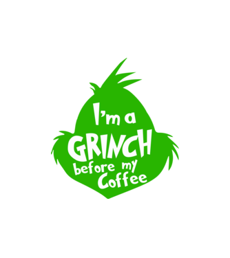 Grinch before coffee model nisipiu pe tricou