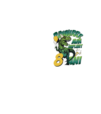 Rawr Am împlinit 8 ani model galben neon pe tricou