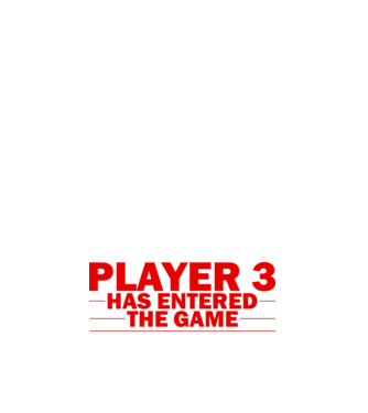 Player 3 entered the game model alb pe tricou