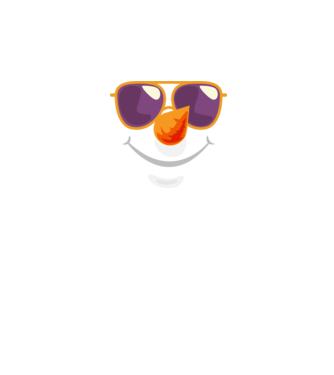 Snowman face model alb pe tricou