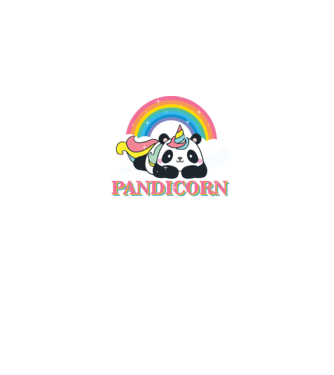 PANDICORN model alb pe tricou