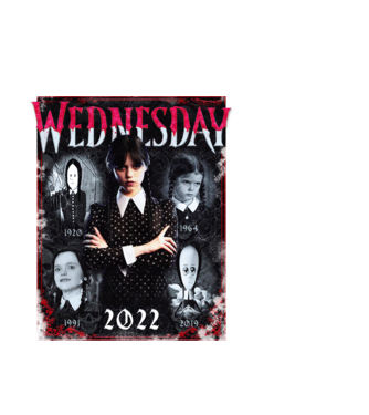 WEDNESDAY multi all time model alb pe tricou