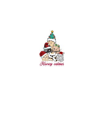 Meowy catmas model gri pe tricou