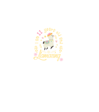 Birthday Llamazing 11 years old model negru pe tricou