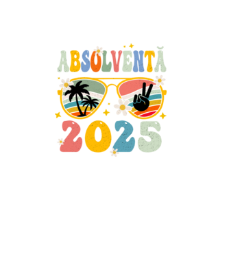 Absolventă 2025 model negru pe tricou
