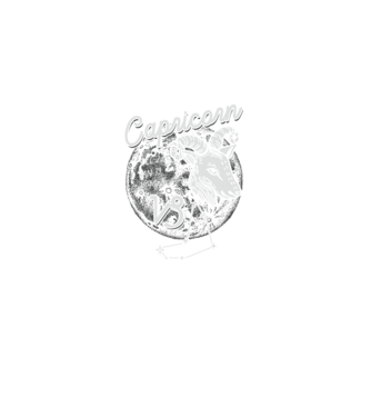 Zodiac femeie CAPRICORN retro model negru pe tricou