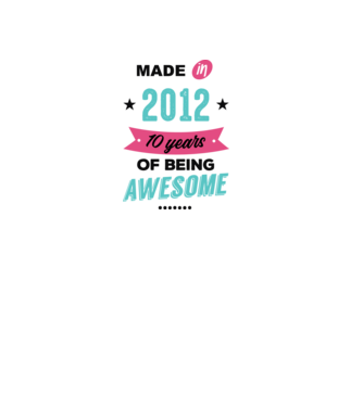 MADE in 2012 model alb pe tricou