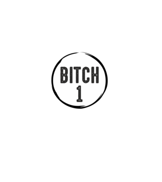 BITCH 1 model gri pe tricou