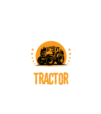 Bărbatul adevărat conduce un tractor model negru pe tricou