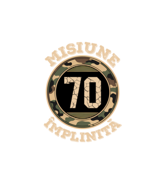 Misiune împlinită 70 model alb pe tricou