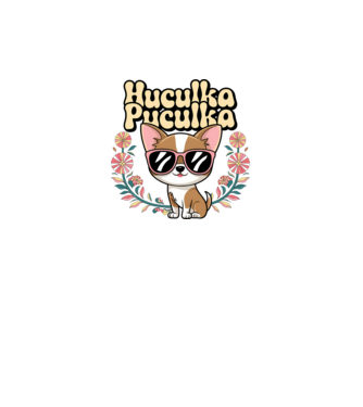 Huculka Puculka câine 1 model alb pe tricou