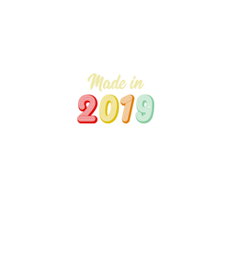 made in 2019 retro model negru pe tricou