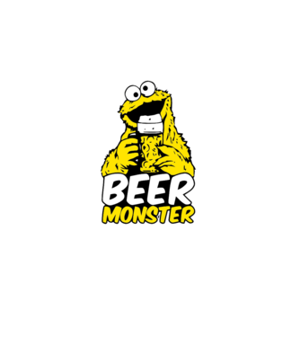 Monstru bere model gri pe tricou