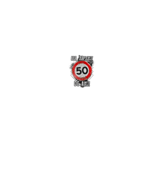 Am împlinit 50 de ani! model alb pe tricou