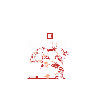 La casa de papel grupo model negru pe tricou