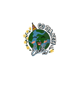 Go planet model alb pe tricou