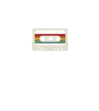 retro tape 1981 vintage model negru pe tricou