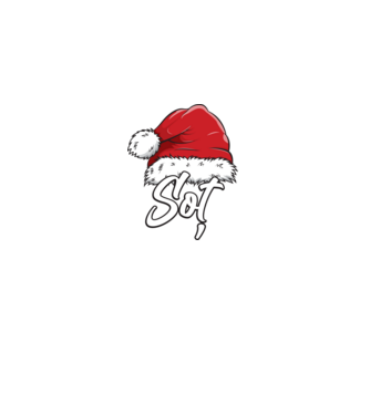 soț Santa Hat model negru pe tricou