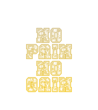 No Pain No Gain model alb pe tricou