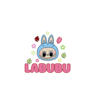 Labubu model negru pe tricou