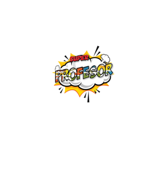 Super Profesor model alb pe tricou