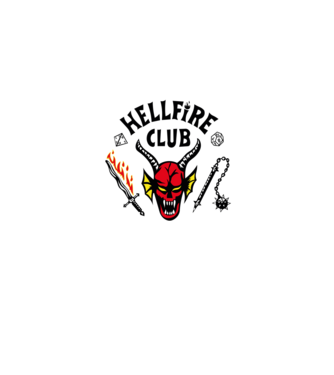 HELLFIRE CLUB model gri pe tricou