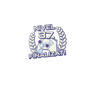Nivel 37 finalizat! model negru pe tricou