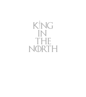 King in the North model negru pe tricou