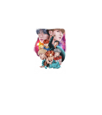BTS POSTER model negru pe tricou