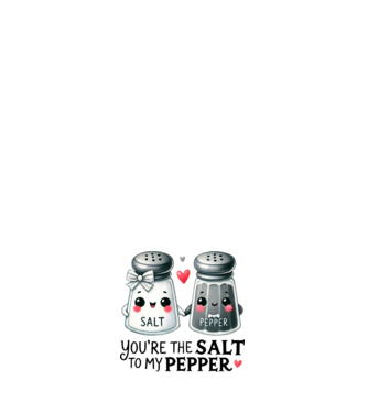 Salt to my Pepper model negru pe tricou