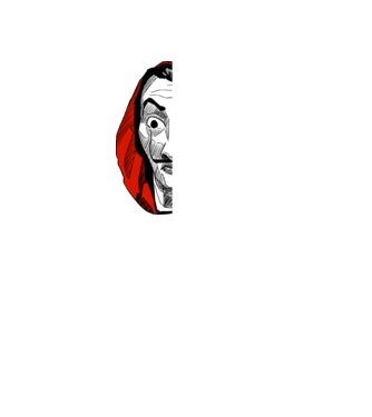 classic logo money heist model negru pe tricou
