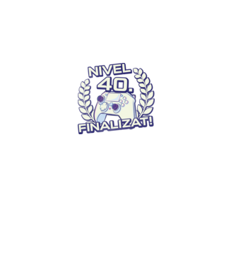 Nivel 40 finalizat! model negru pe tricou