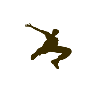Logo Parkour model gri pe tricou