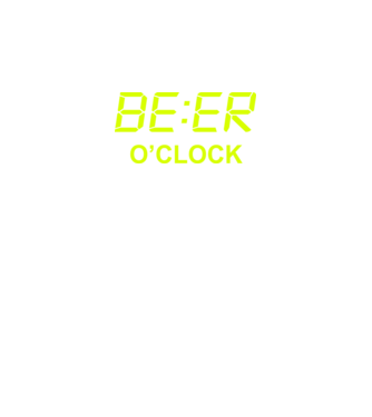 'Beer o'' clock' model verde neon pe tricou